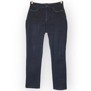 NYDJ Jeans Women's 4 Blue Jegging Legging High Rise Lift Tuck Retro Faux Pockets